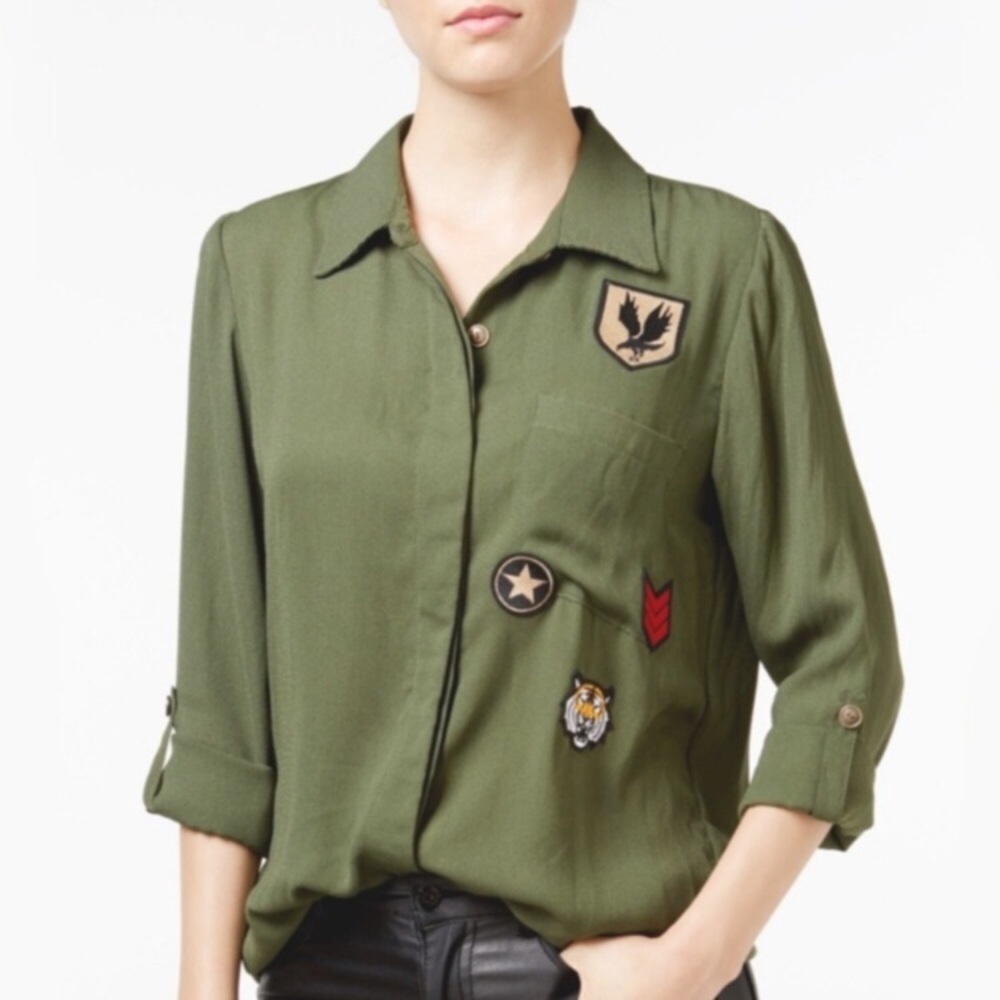 Gypsies & Moondust military top FINAL PRICE